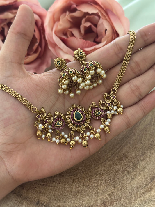Baby Azura choker premium with Jhumkas