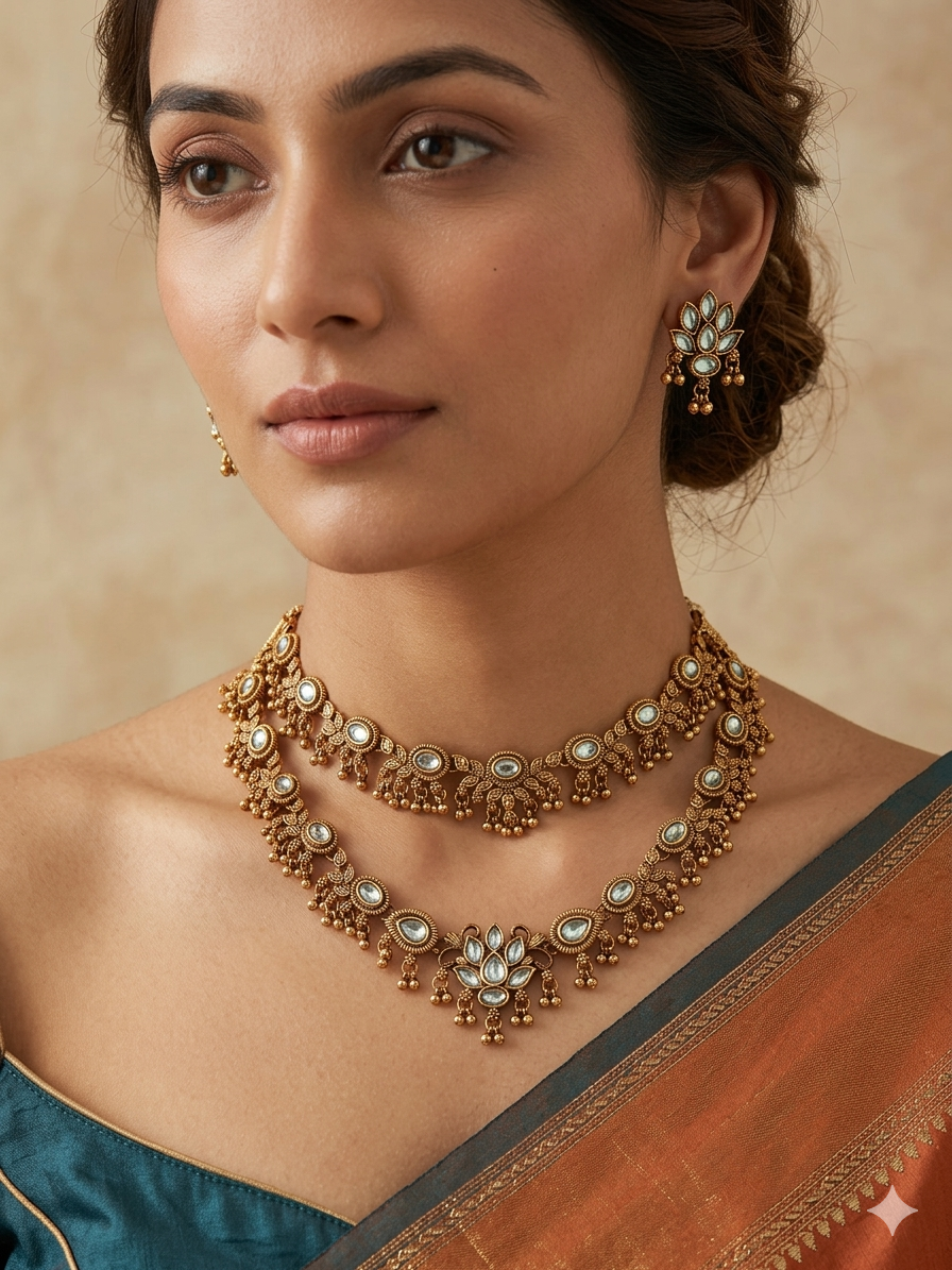 Unniyaarcha Double Layer Necklace