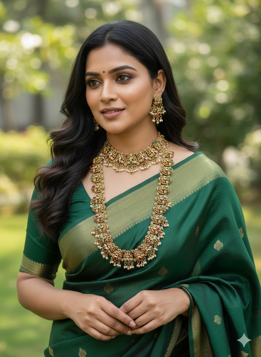 Peacock Guttapusalu Bridal Combo