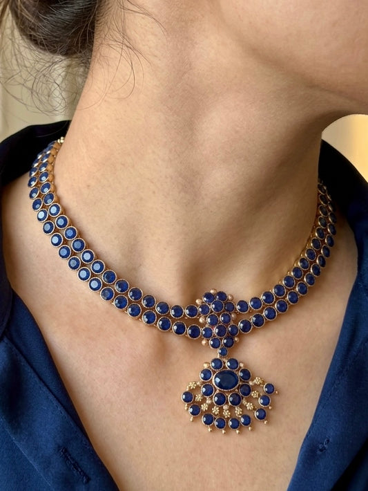 One Gram Gold Plated Double Attigai
