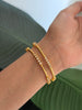 Simple gold x diamond bangles