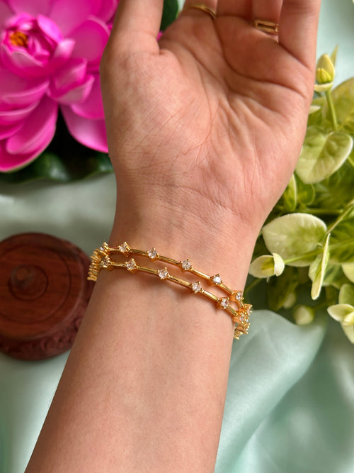 Exact diamond replica bangles