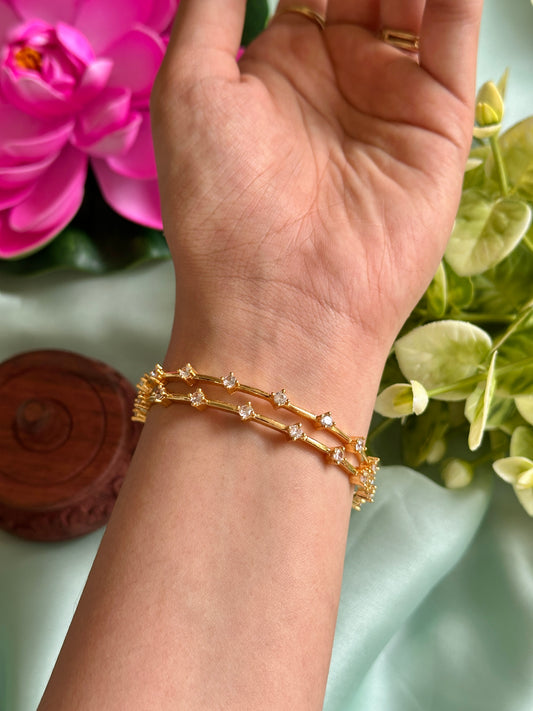 Exact diamond replica bangles