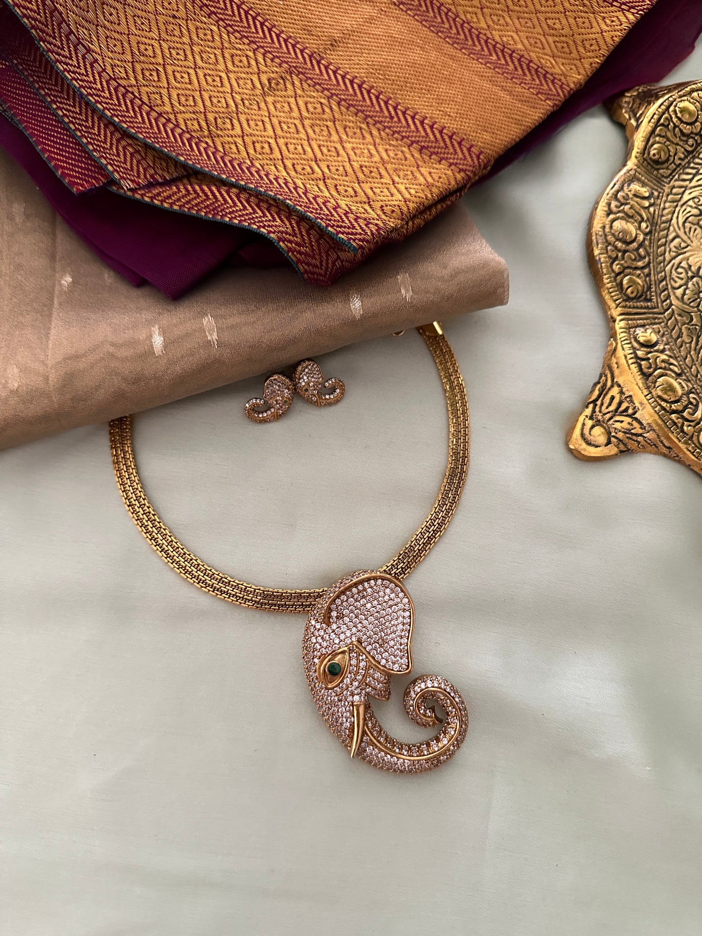 AD Ganesha Pendant chain