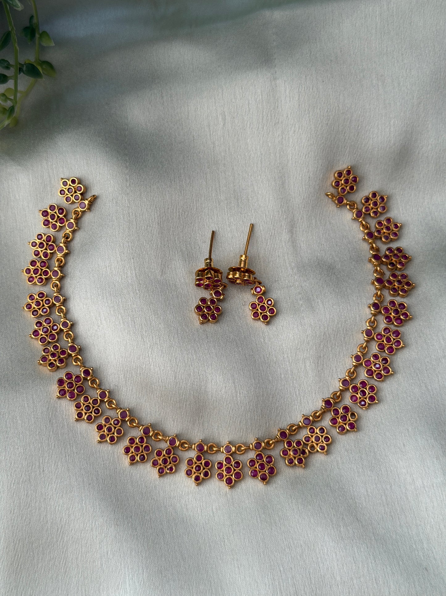 Floral Kempu Necklace (New)