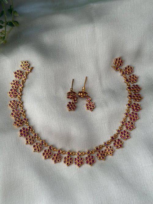 Floral Kempu Necklace (New)