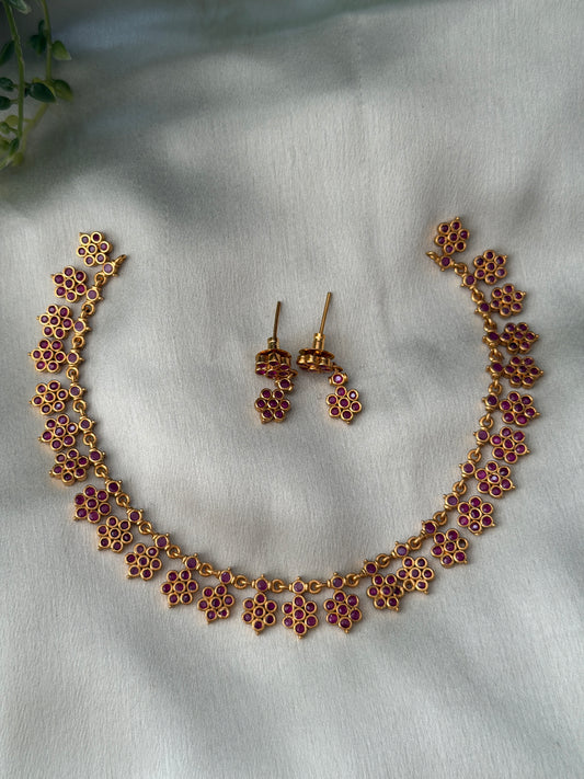 Floral Kempu Necklace (New)