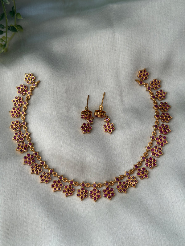 Floral Kempu Necklace (New)