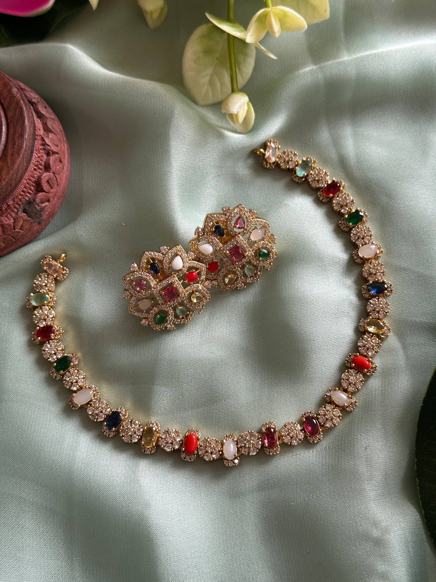 Navaratna AD premium necklace