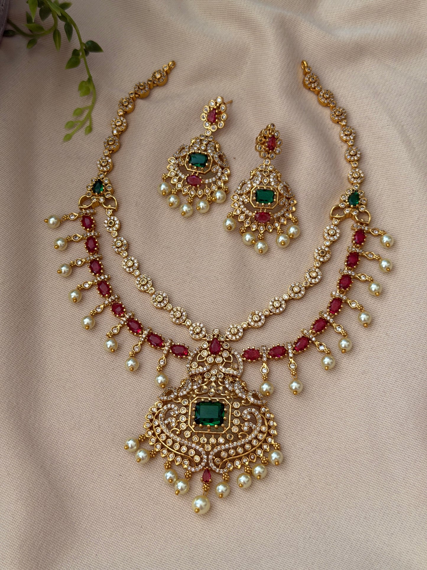 Ruby x Emerald Dual Layer Necklace