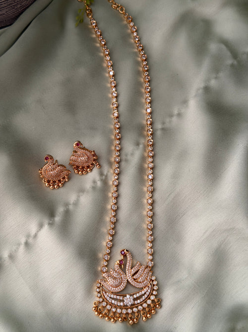Dual Swan Diamond Haaram