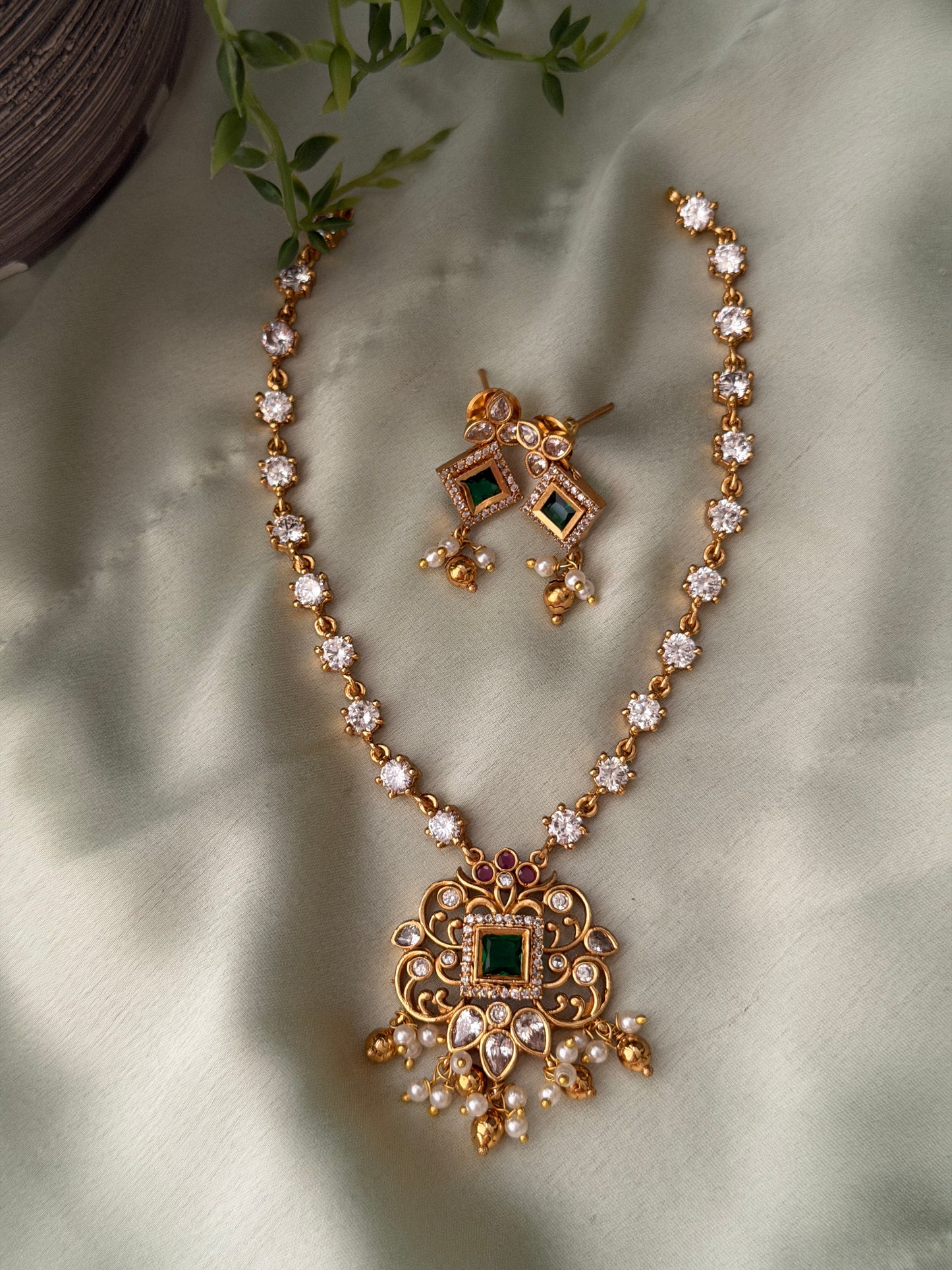 Ritu Diamond x Kempu Necklace