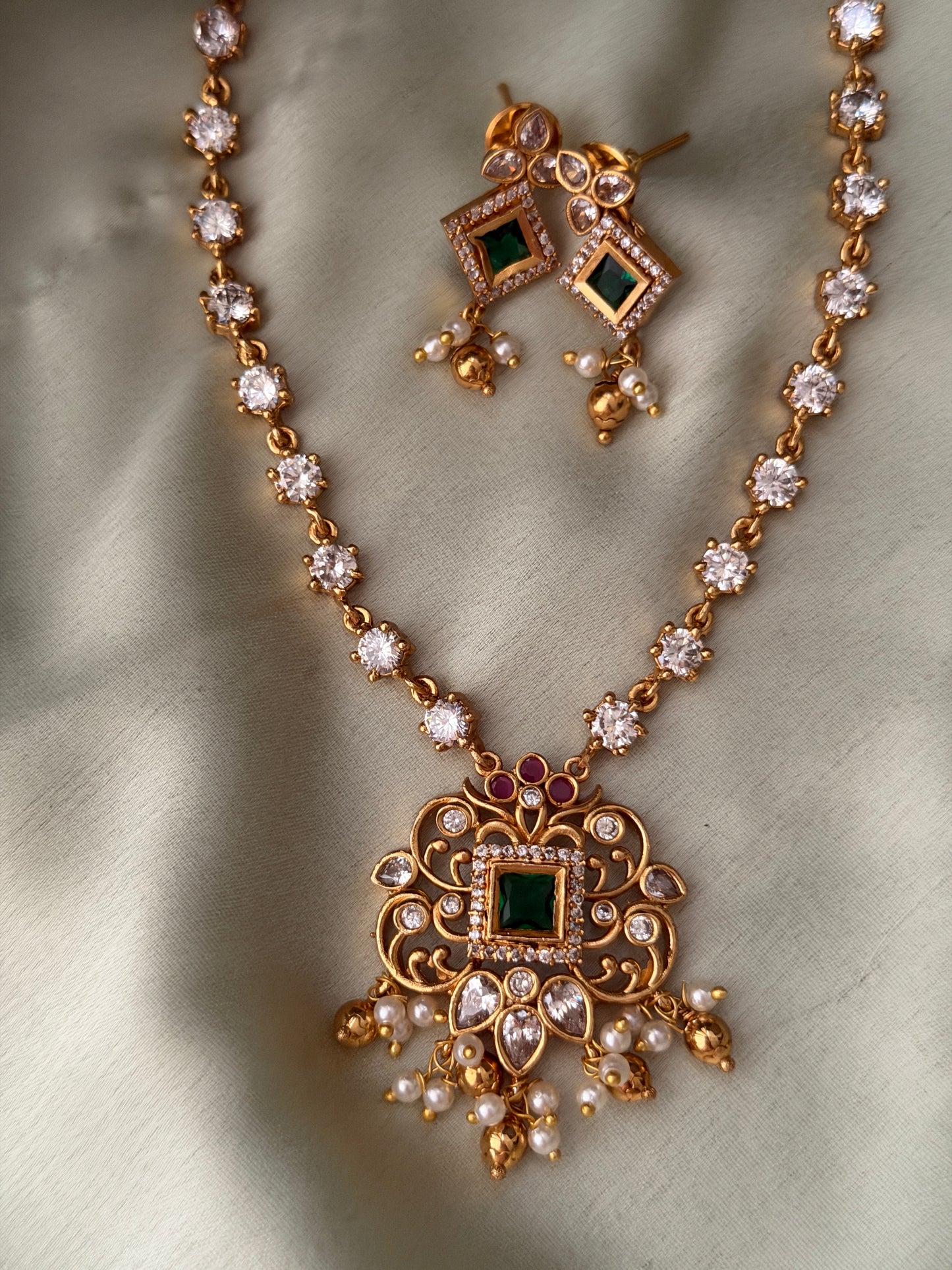 Ritu Diamond x Kempu Necklace
