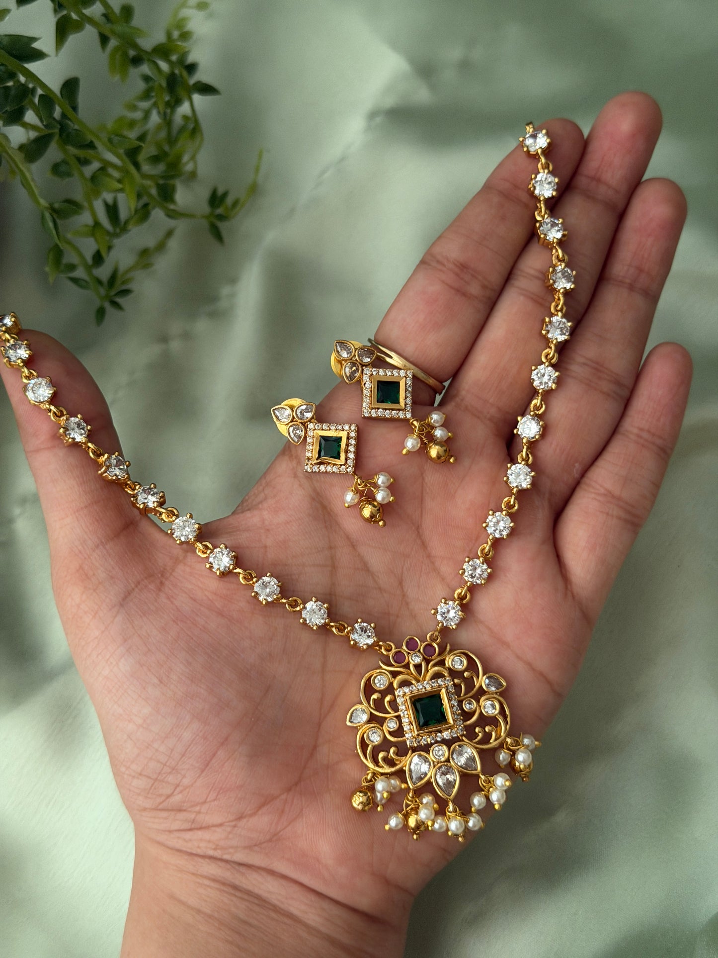 Ritu Diamond x Kempu Necklace