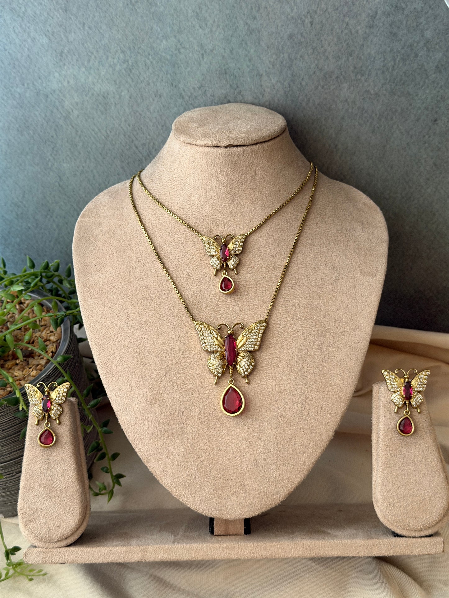 Papillion Dual Layer Necklace