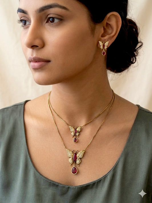 Papillion Dual Layer Necklace