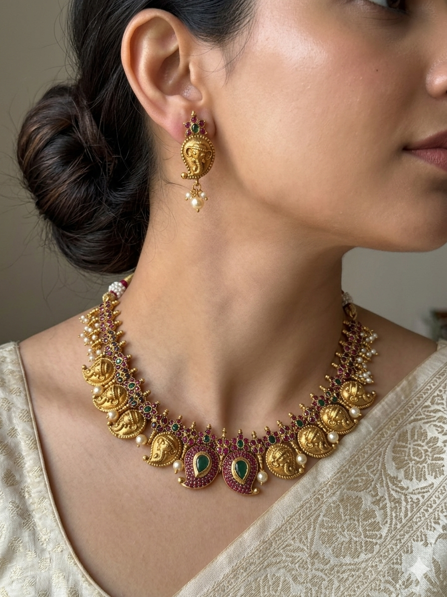 Vintage Vasuki Mango Necklace