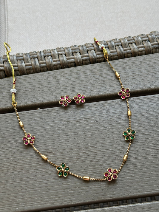 Single line flower choker v2.0