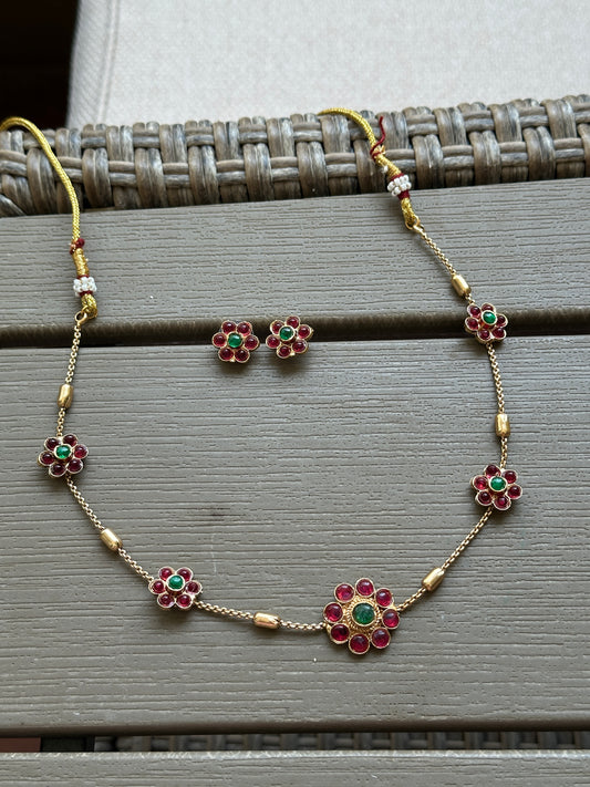 Single line Flower Choker