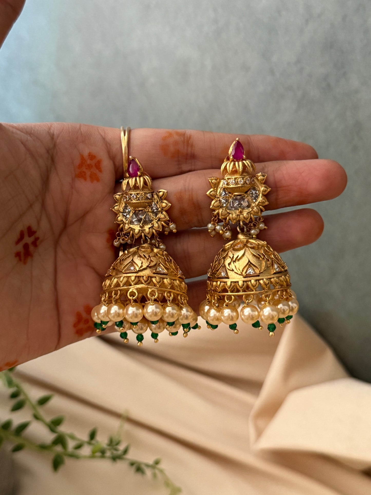 Matte Heritage Jhumkas