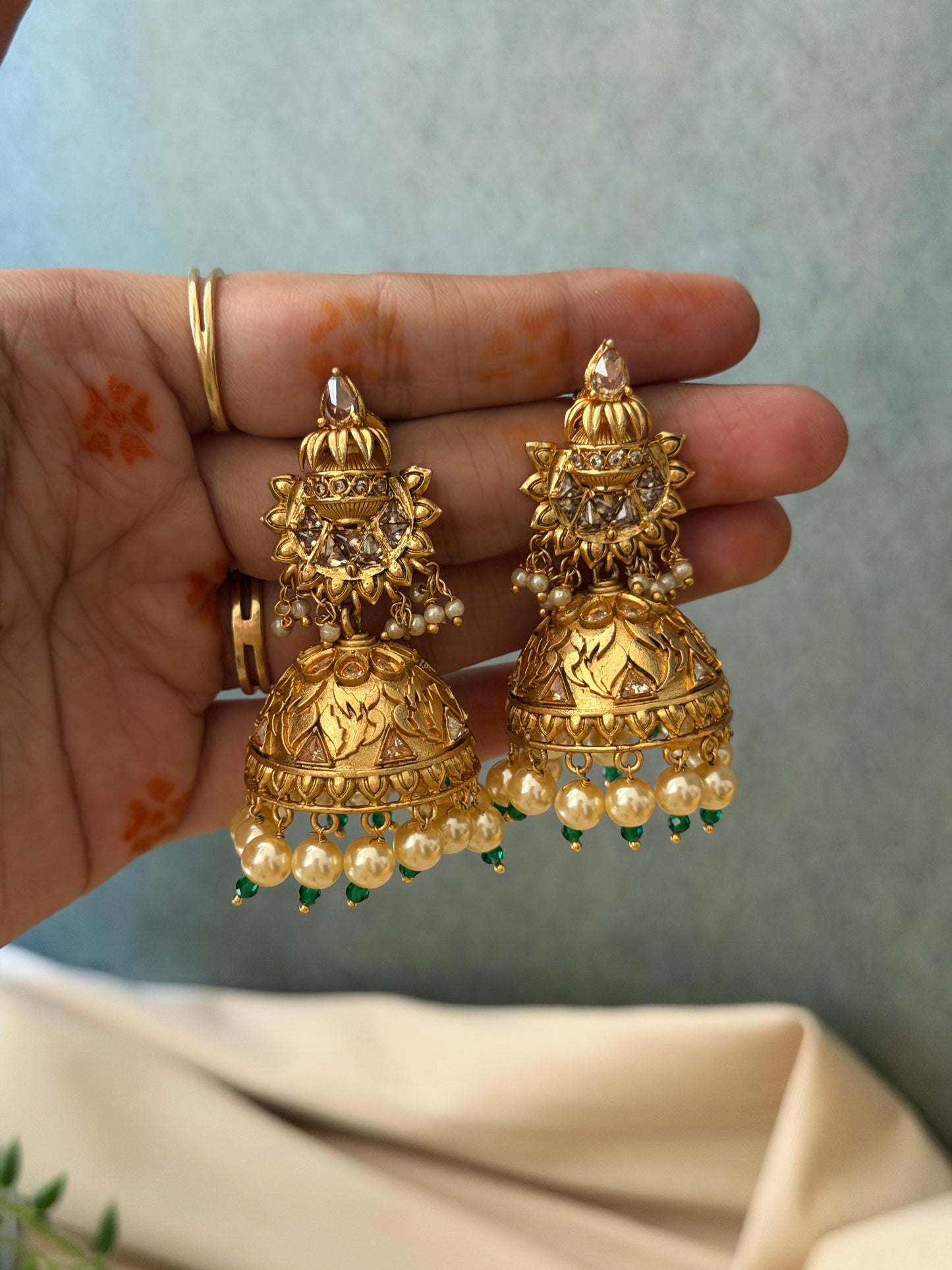 Matte Heritage Jhumkas
