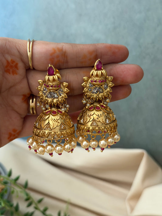 Matte Heritage Jhumkas