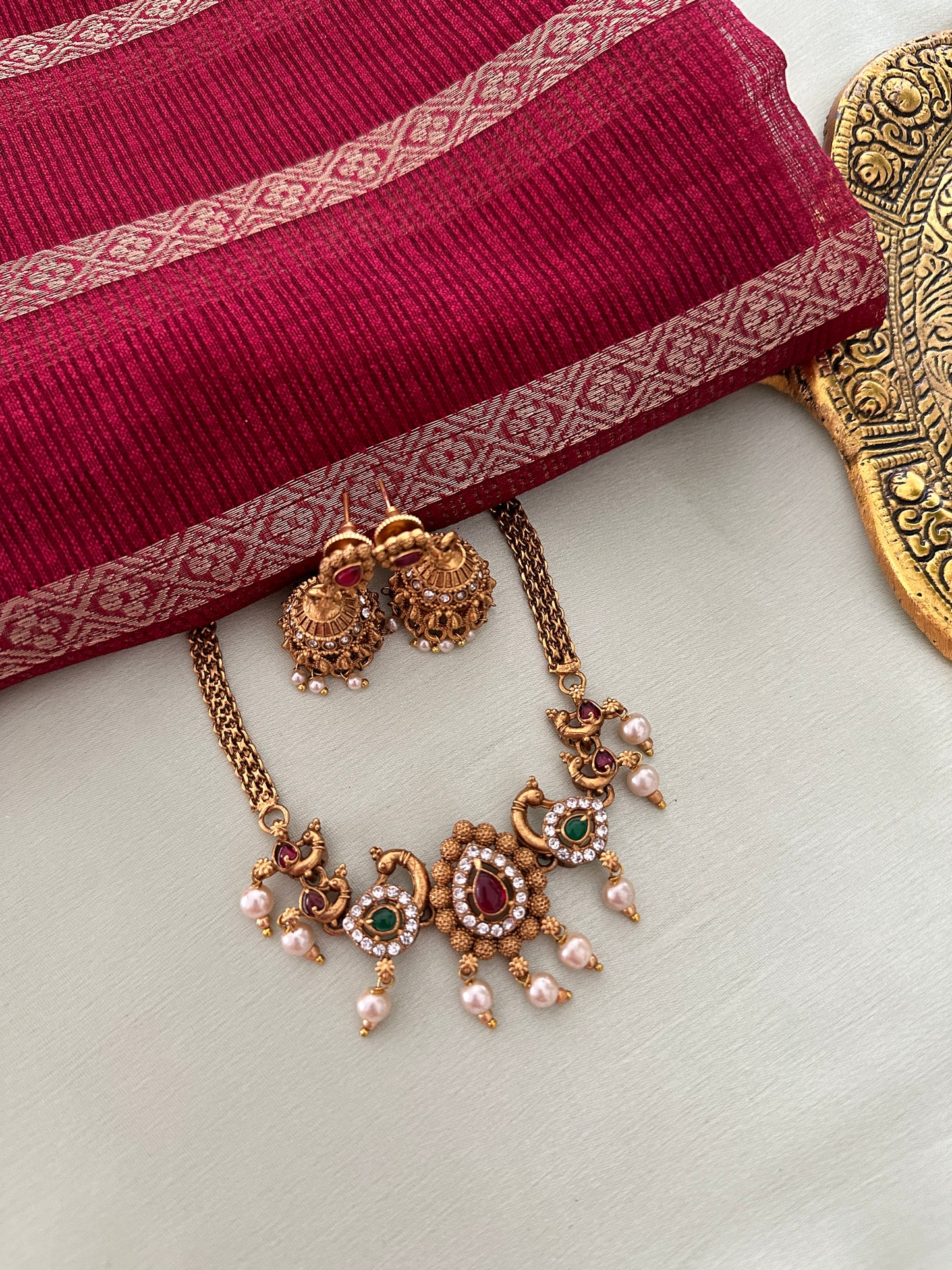 Baby azura choker with jhumkas