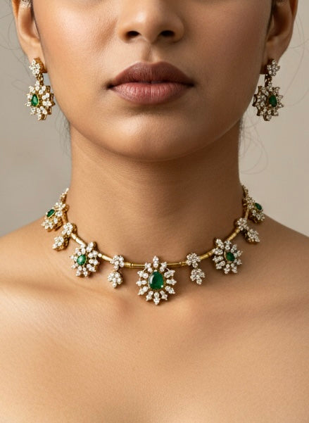 Drop Diamond x Emerald Hasli Choker