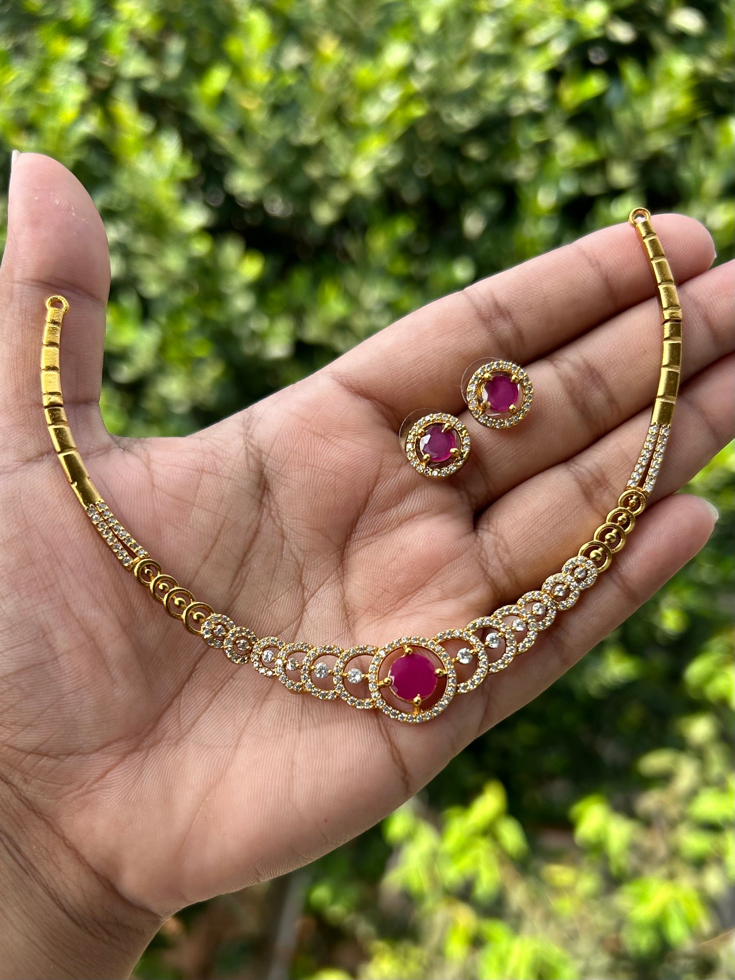 Half Moon Ruby Choker
