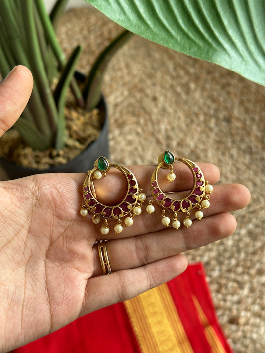 Premium baby Chandabali earrings