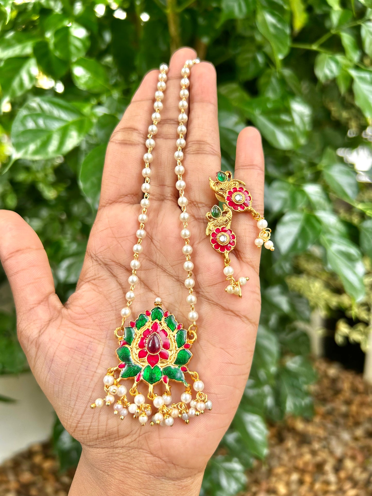 Budgeted Pearl Lotus Maala