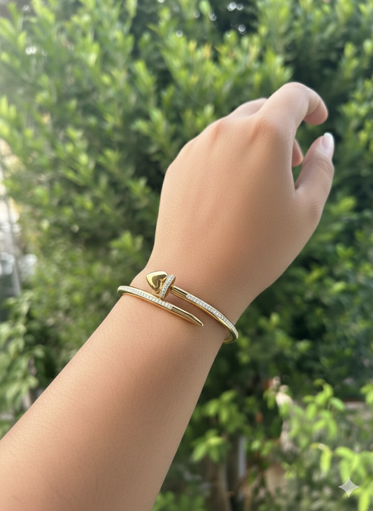 Heart x Nail Anti Tarnish Bracelet