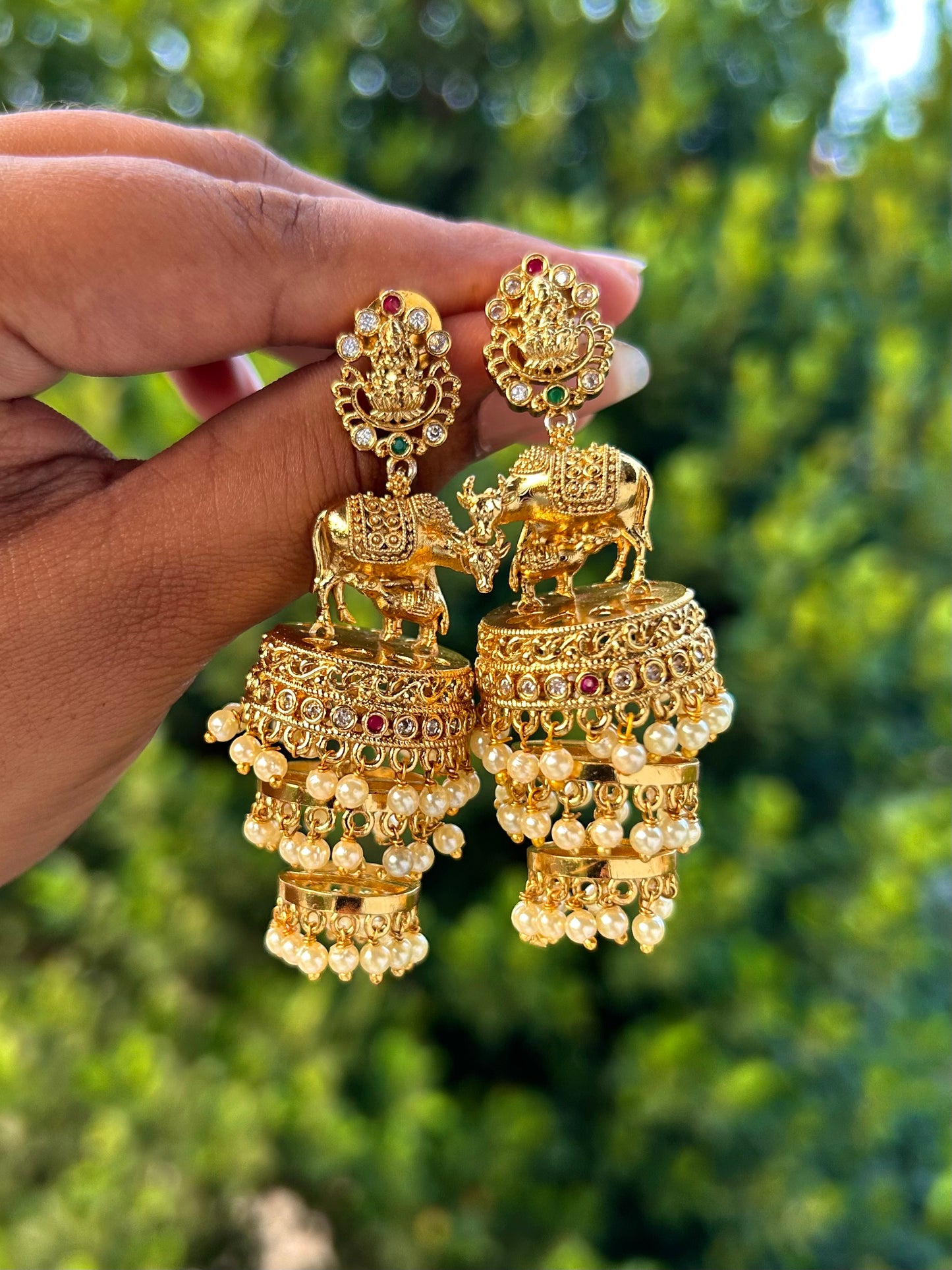 Gomatha Antique Jhumkas