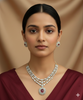 Three Layer Ruby Pendant Necklace