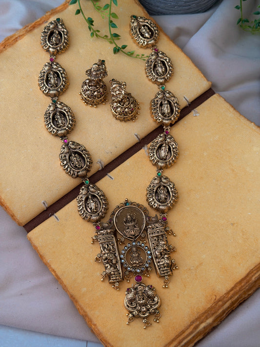 Ishwaree 1 Gm Gold Haaram with Jhumkas