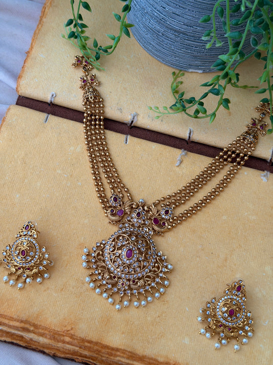 Layered Rufiya Long Necklace
