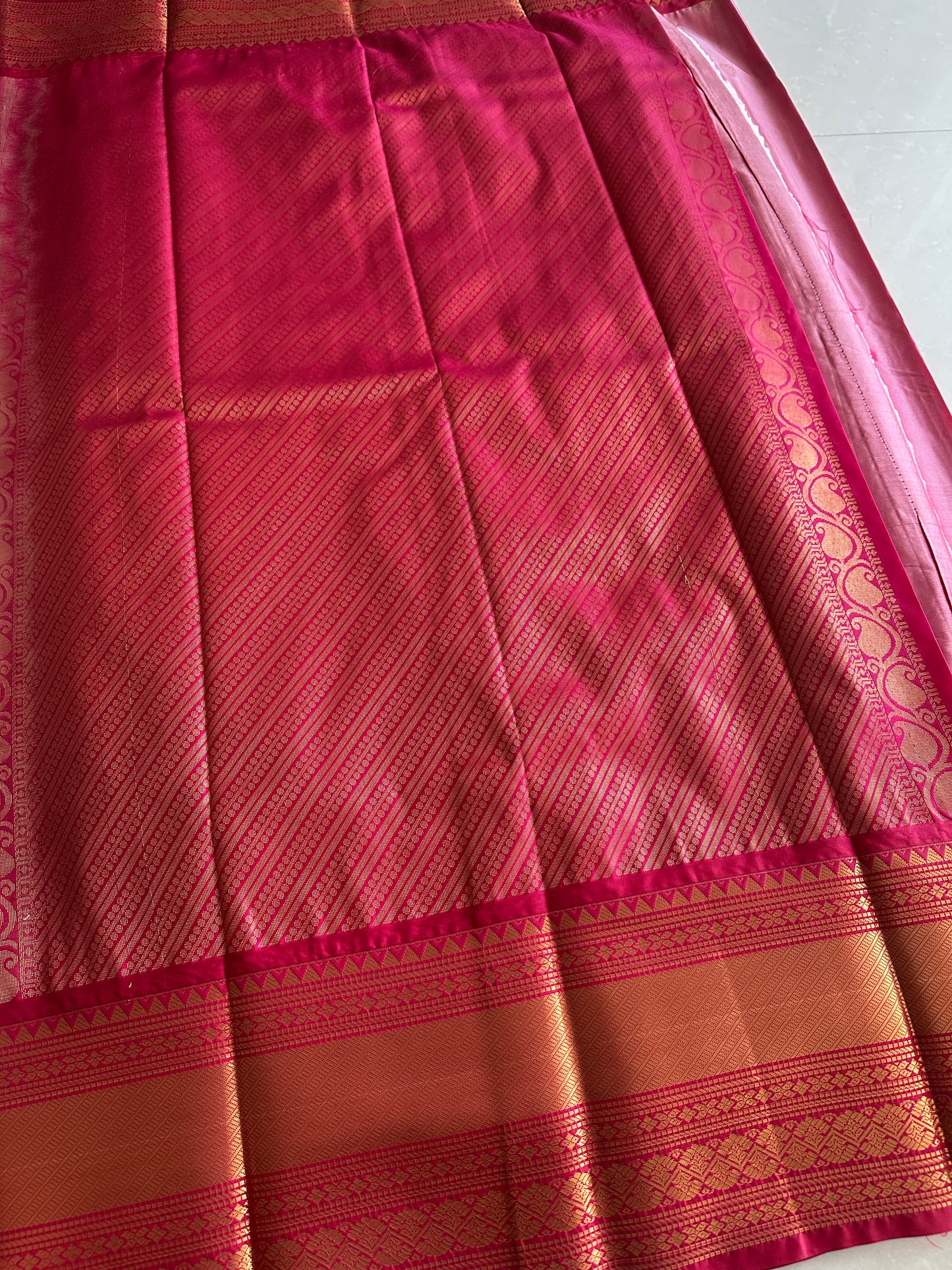 Blush Pink Semi Kanchivaram Pattu