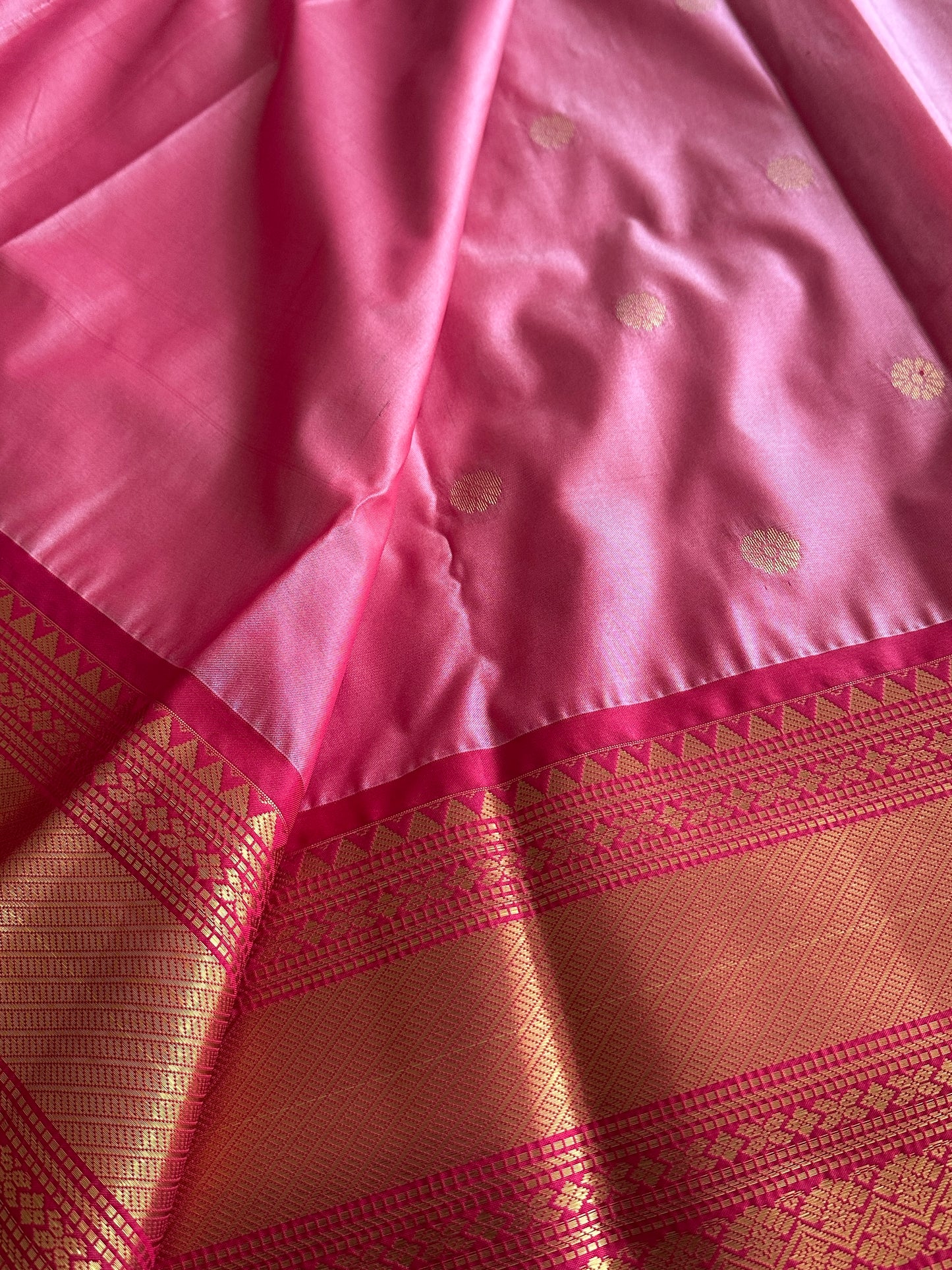 Blush Pink Semi Kanchivaram Pattu