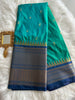Cyan Blue Semi Kanchivaram Pattu
