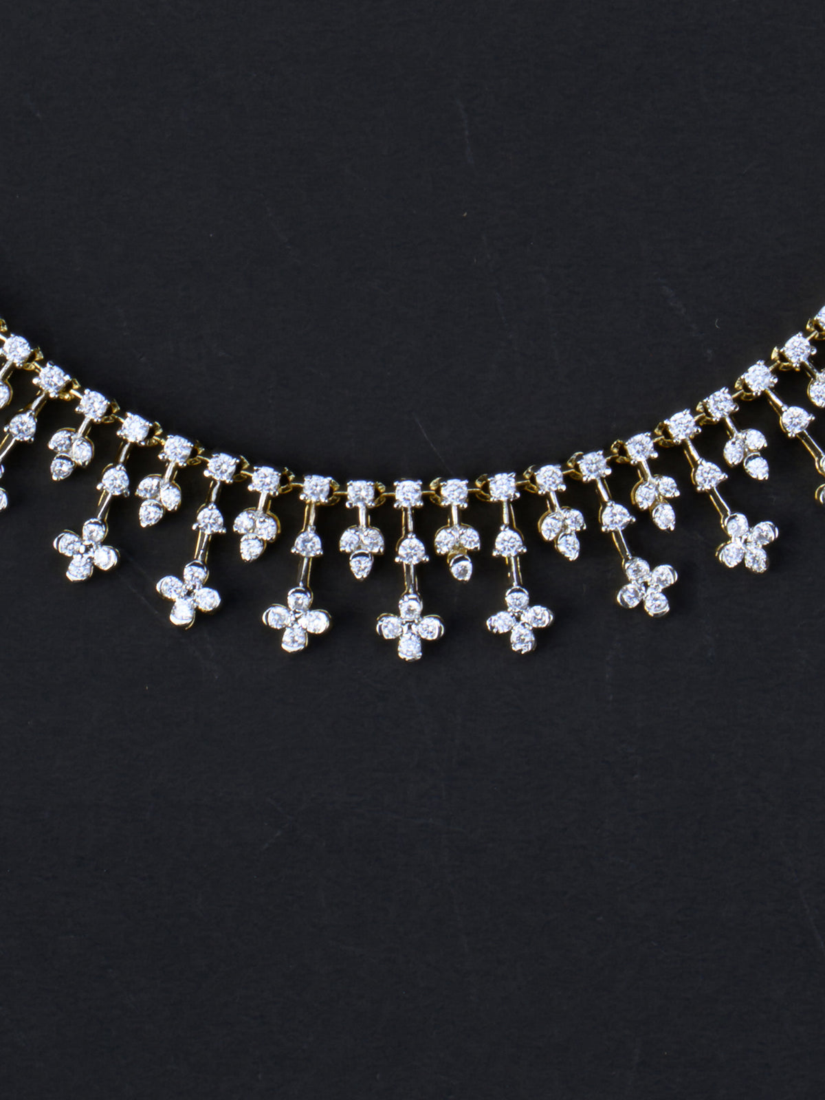 Sumavali AD Necklace Set - necklace close-up