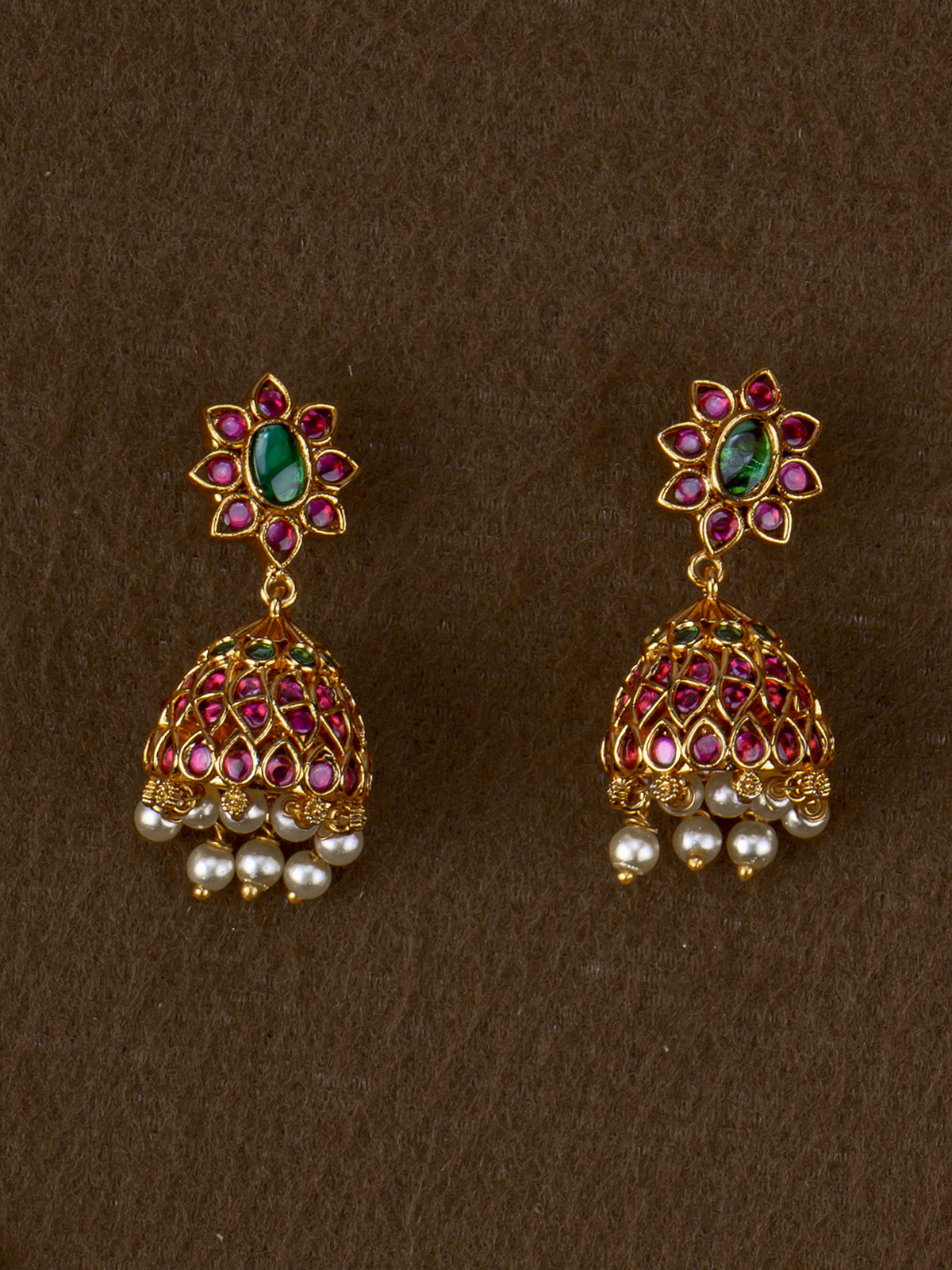 Chandrika Kemp Guttapusalu Necklace Set