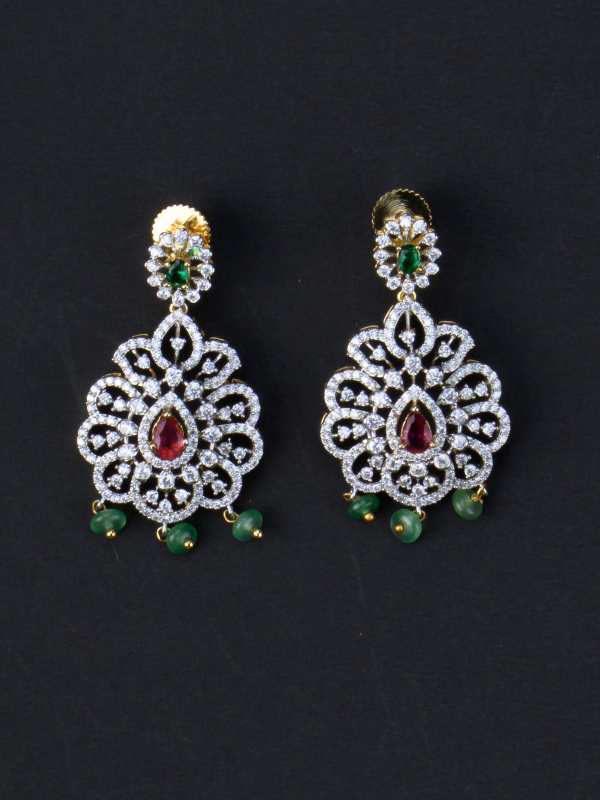Vaijayanti AD Long Necklace Set - earrings