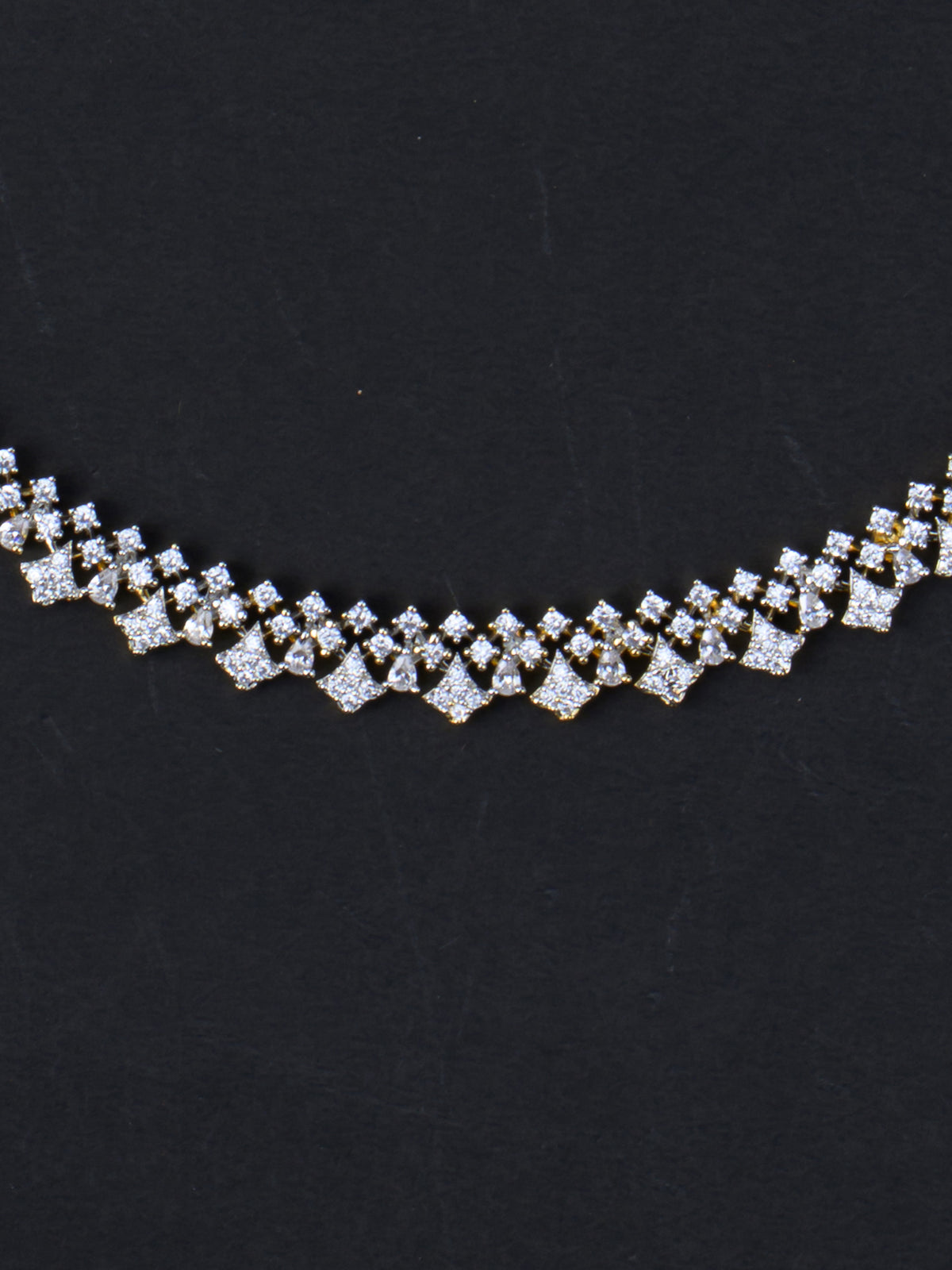 Nakshatra AD Short Necklace Set - necklace close-up