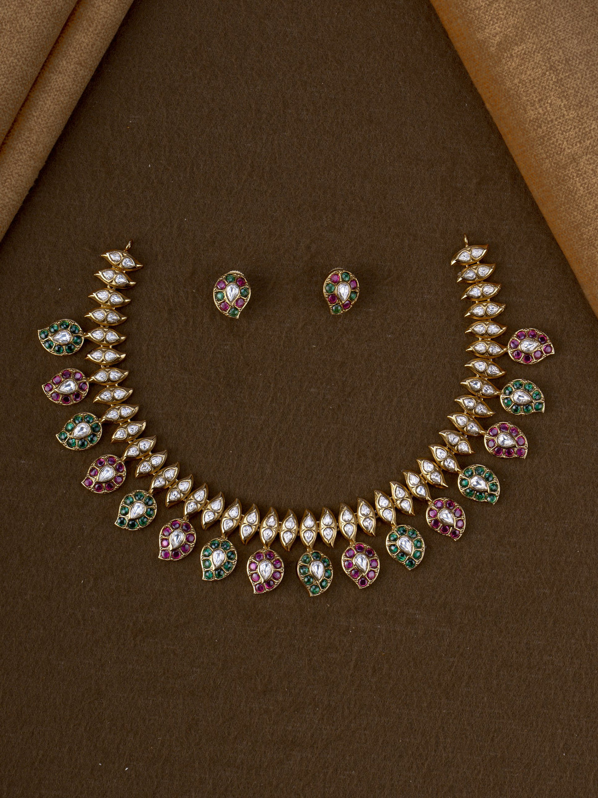Mayuri Polki Mango Necklace Set