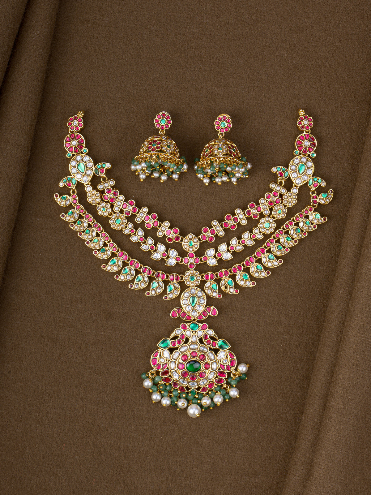 3 Layer Heritage Jadau Necklace