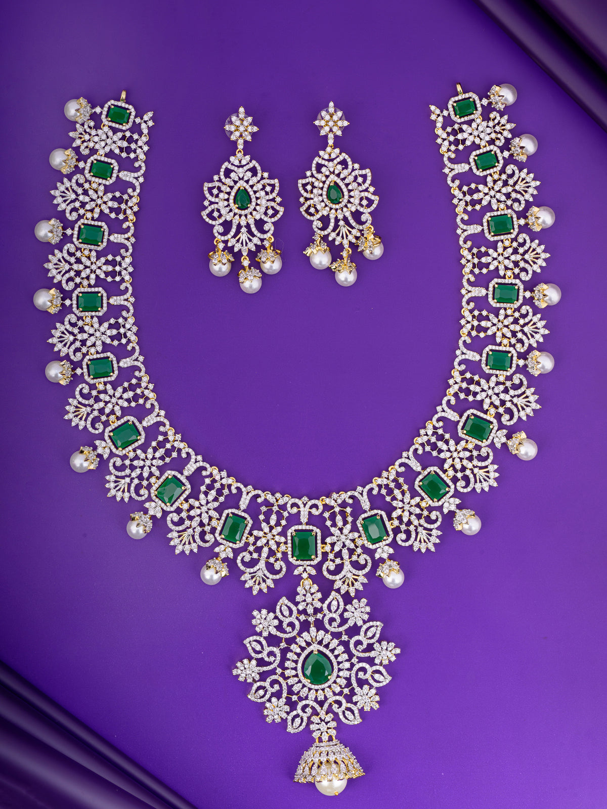 Yaleena Diamond Haaram set