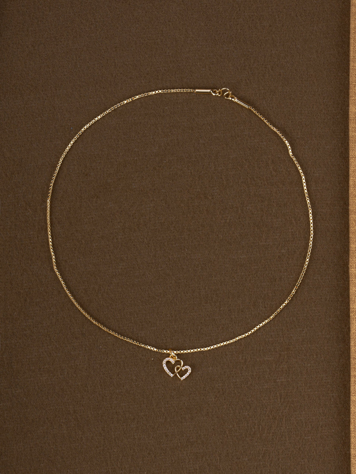 Glimmer Pendant Chain - Twin Hearts