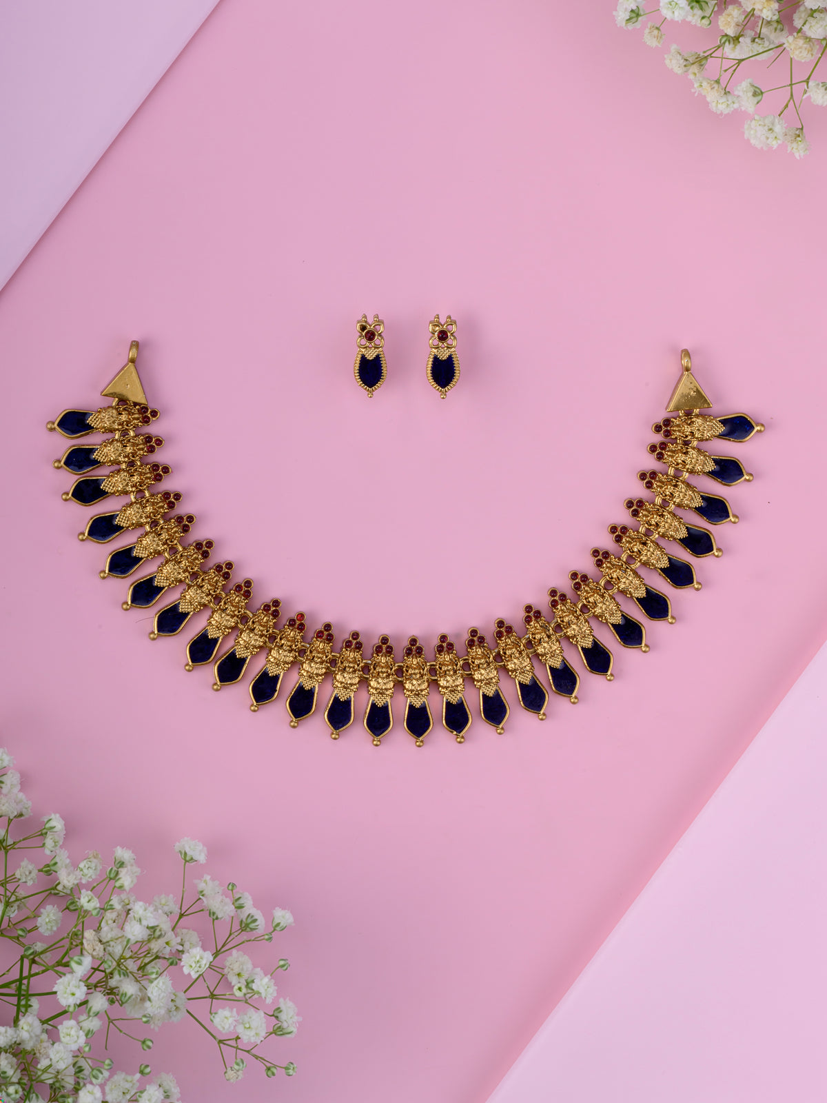 Budgeted Enamel Palakka Necklace