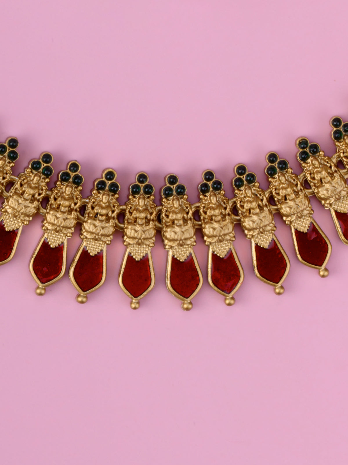 Budgeted Enamel Palakka Necklace