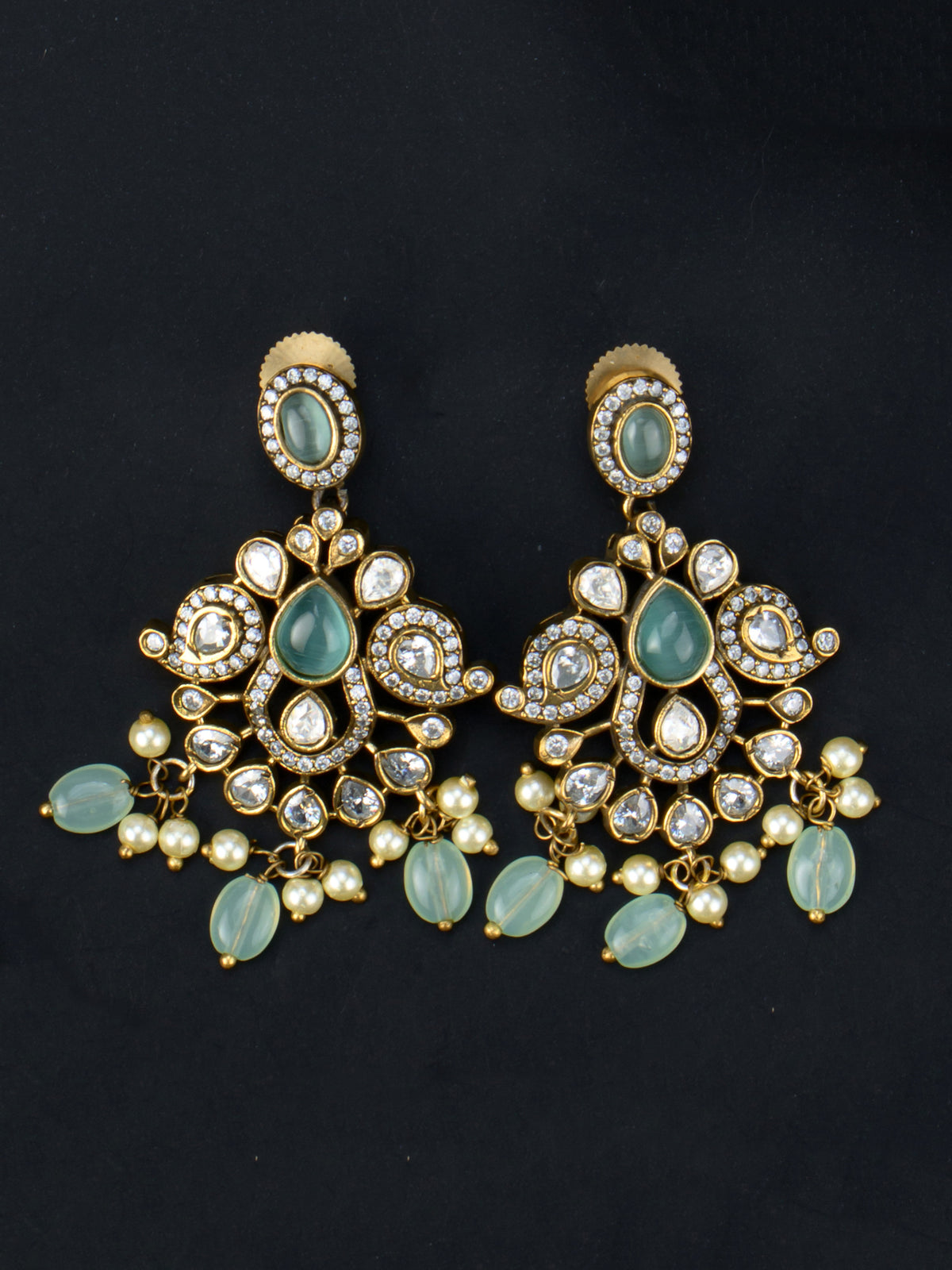 Gajavi Elephant Victorian Necklace matching earrings